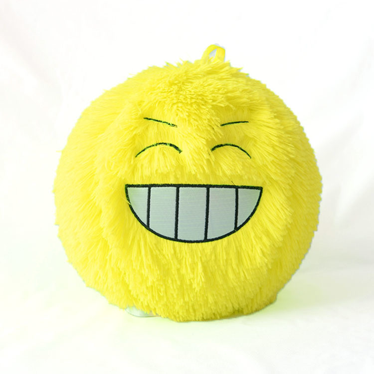 Diameter 9'' Small Kids Plush Toy with Inflatable Fabric Furry Fluffy Balls and Pump