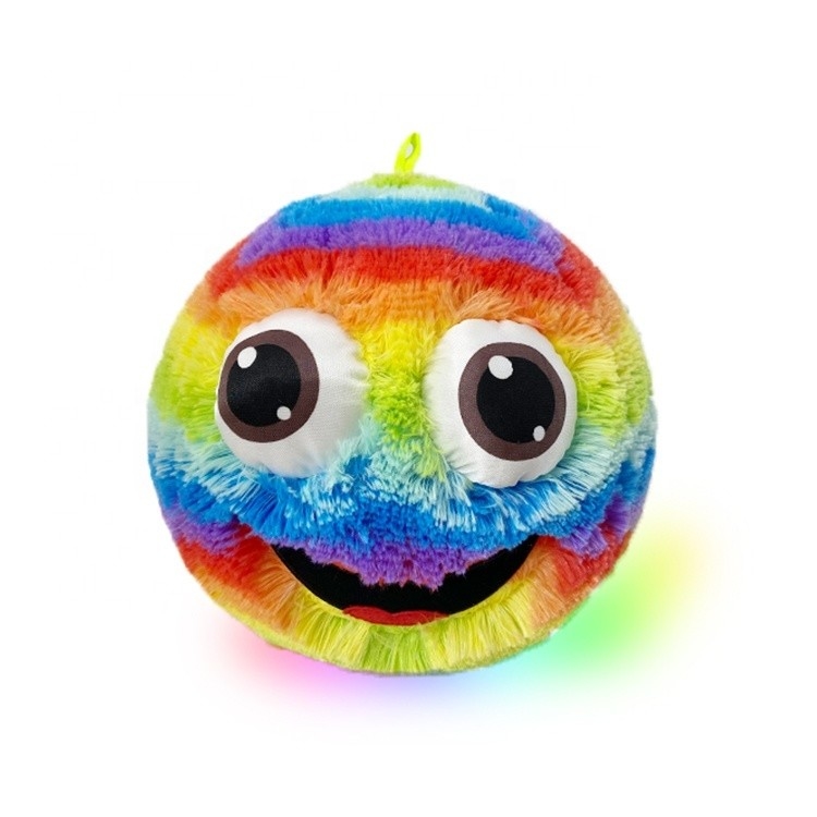 Unisex Acceptable Custom Rainbow Colorful Inflatable Plush Ball for Customization