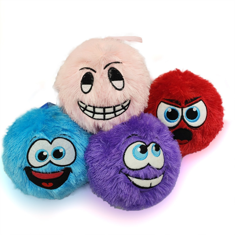 Unisex Safety Soft Red Plush Baby Toy Pvc Inflatable Balls with Plush Gender-Neutral